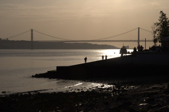 Lisbon's River Tejo shortly before sunset