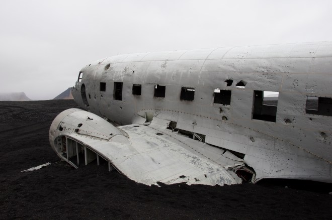 The crashed DC3 near Vik