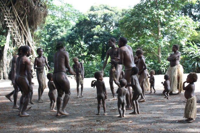 Yakel villagers dance for their visitor