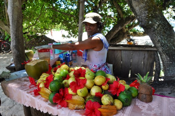 The fruit seller at Anse Severe