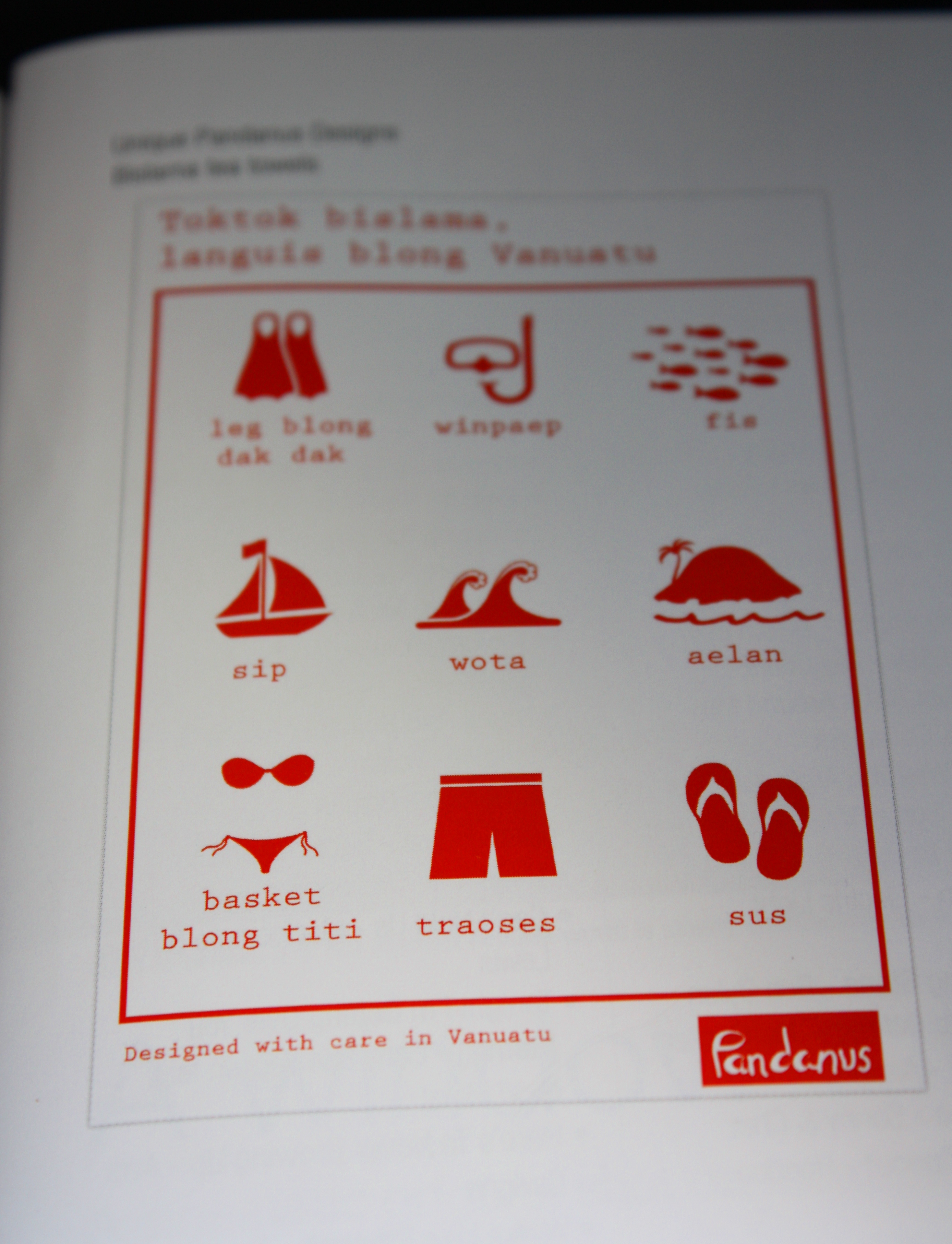 Air Vanuatu tea towel