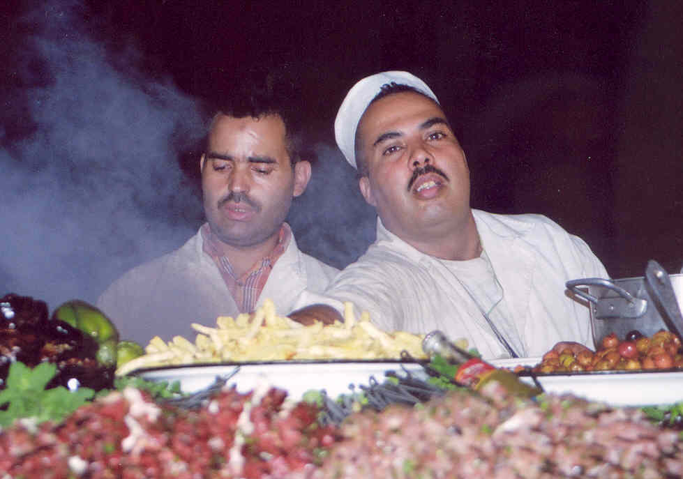 Morocco Djemaa food vendors